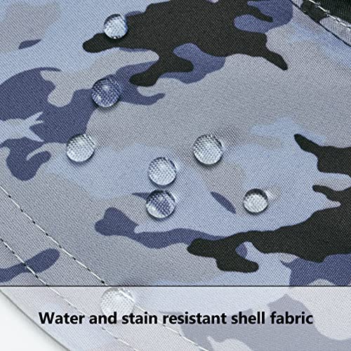 BASSDASH UPF 50+ Sun Fishing Hat Water Resistant with Detachable Neck Flap - color: Storm Camo