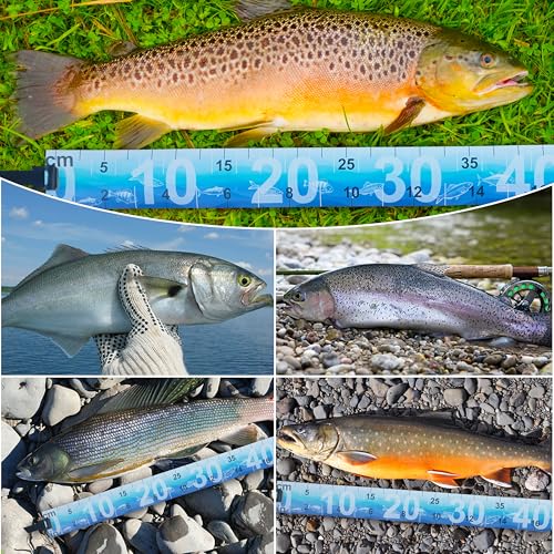 OROOTL Fish Ruler Fishing Measuring Tape, 2 Packs 36in/90cm Folding Fishing Ruler with Storage Strap Portable Roll Up Waterproof Fish Tape Measure Tool