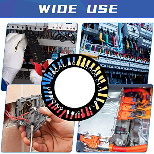 Hoteam 1200 Pcs Cold Shrink Insulated Electrical Wire Connectors Kit Wire Crimp Terminals Butt, Ring, Spade, Fork Quick Disconnect Assortment Kit with Storage Box for Automotive Marine Boat Truck