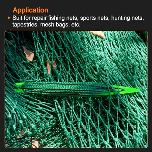 PATIKIL Netting Needle Shuttles, Pack Plastic Fishing Net Repair Line Kit Mending Tools - color: Green, size: 215x17x4.3mm