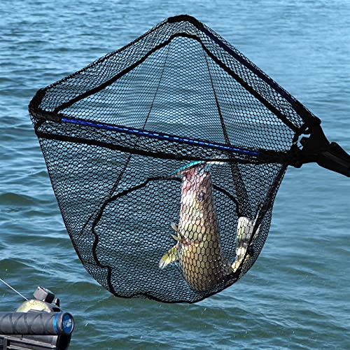 Fishing Net Retractable Fishing Net Telescoping Landing Net Foldable Fishing Net Carp Bass Pike Trout Fishing Tackle 8kg Max Load Landing Nets for Fishing(102cm) - size: 102cm
