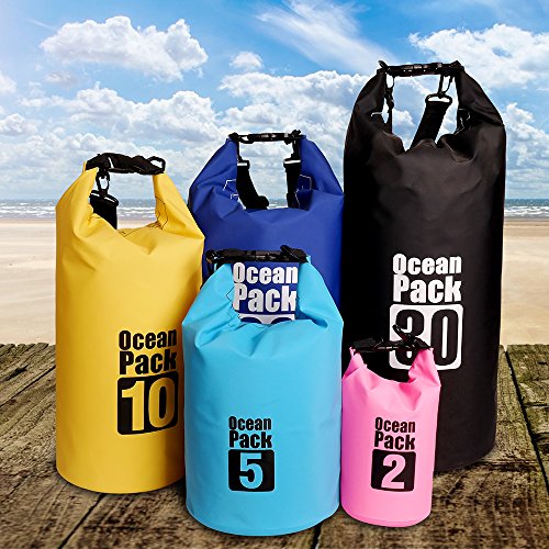 Dry Sack/Floating Waterproof Bag 2L/5L/10L/20L/30L for Boating, Kayaking, Hiking, Snowboarding, Camping, Rafting, Fishing and Backpacking - color: Blue, size: 20L