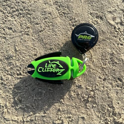 Line Cutterz Patented Dual Hybrid Ceramic Cutter + Stainless Steel Micro Scissors Fishing Line Snipper - Green - color: Green