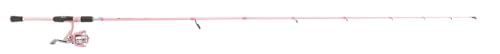 Profishiency Blush Spinning Fishing Combo | 6'6" 2-Piece Medium Rod, Fiberglass Rod, 3000 Size Spinning Reel, 5.2:1 Gear Ratio, 4+1 Bearings, Pre-Spooled with 10 lb Line