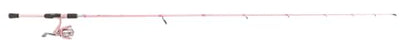 Profishiency Blush Spinning Fishing Combo | 6'6" 2-Piece Medium Rod, Fiberglass Rod, 3000 Size Spinning Reel, 5.2:1 Gear Ratio, 4+1 Bearings, Pre-Spooled with 10 lb Line