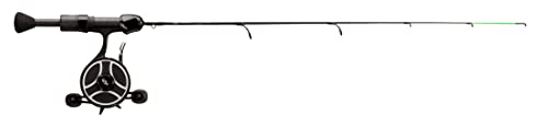 13 Fishing - The Snitch Pro/Freefall Ghost - Inline Ice Fishing Combos - Flex-Core Quick Action Tip - size: 29" w/ Flex-Core Quick Action Tip, style: Left Hand Retrieve