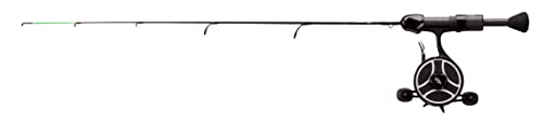 13 Fishing - The Snitch Pro/Freefall Ghost - Inline Ice Fishing Combos - Flex-Core Quick Action Tip - size: 23" w/ Flex-Core Quick Action Tip, style: Right Hand Retrieve