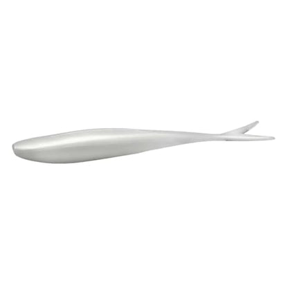 Lunker City Fishing Freaky Fish 5.5" Split Tail Soft Plastic Minnow Bass Lure Stick Bait Shad Jerkbait, 6 Per Bag, Made in The USA - color: 36 Albino Shad