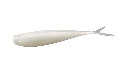 Lunker City Fishing Fin-S Fish 3.5" Fat Split Tail Soft Plastic Jerk Bait Minnow Bass Lure Original Walleye Bait, 10 Per Bag, Made in The USA - 36 Albino Shad - color: 36 Albino Shad