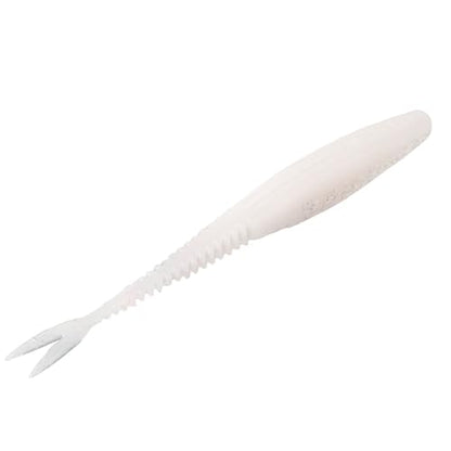 Strike King Mach Skooler Fishing Lure, Soft Plastic Jerkbait, Heavily Salted, Sleek Design, Erratic Action - color: Pearl Flash, size: 5"