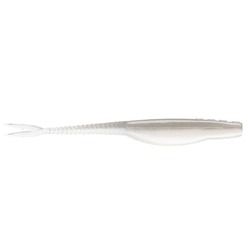 Strike King Mach Skooler Fishing Lure, Soft Plastic Jerkbait, Heavily Salted, Sleek Design, Erratic Action - color: Ghost Shad, size: 5"