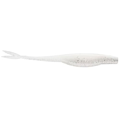 Strike King Mach Skooler Fishing Lure, Soft Plastic Jerkbait, Heavily Salted, Sleek Design, Erratic Action - color: Pearl Flash, size: 5"