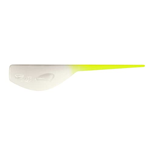 Leland's Lures Crappie Magnet 8-Pack Slab Magnet Grub Body Pack, Freshwater Fishing Equipment and Accessories, White/Chartreuse - color: White/Chartreuse