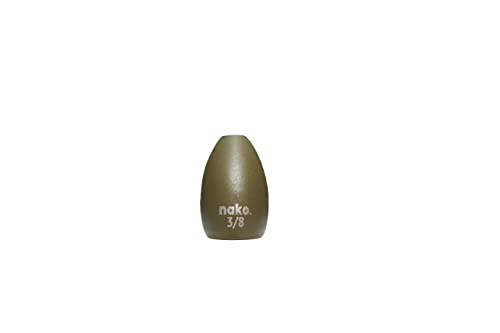 97% Pure Tungsten Flipping Weights - 10 Pack / 5 Pack - Nako Tungsten Weights - Fishing Sinkers for Bass Fishing - color: No Chip Green Pumpkin, size: 1/16 oz - 10 pack