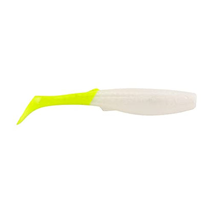 Berkley Gulp! Paddleshad Fishing Soft Bait - color: Pearl White/Chartreuse, size: 3"