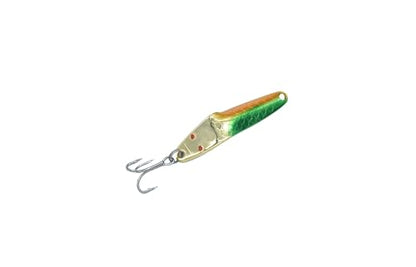 Al's Goldfish Lure Co. Lil' 49er Ice Jig - IFN50 Ice Fishing Jig with Treble Hook Off the Nose. Jigging Lure for Crappie, Perch, Panfish, Trout and Bass - 1/4 oz. 1-3/4" - color: Firetiger