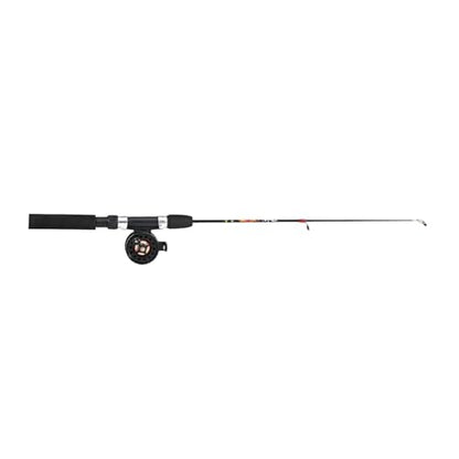 1 Set Fishing Rod with Fishing Reel Short Portable Winter Outdoor Ice - color: Black