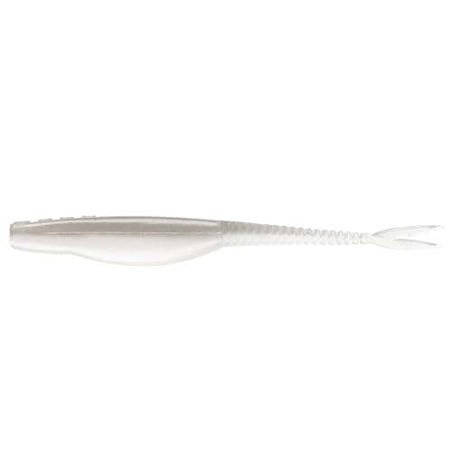 Strike King Mach Skooler Fishing Lure, Soft Plastic Jerkbait, Heavily Salted, Sleek Design, Erratic Action - color: Ghost Shad, size: 5"