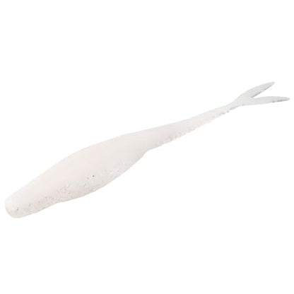 Strike King Mach Skooler Fishing Lure, Soft Plastic Jerkbait, Heavily Salted, Sleek Design, Erratic Action - color: Pearl Flash, size: 5"