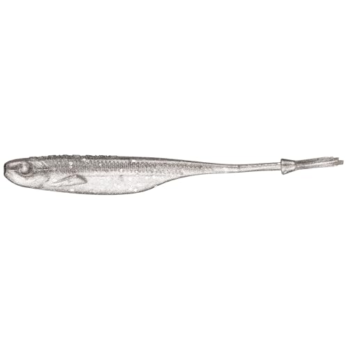 Strike King Spotlight Split Minnow Fishing Lure, Soft Plastic Jerkbait, 8-Pack - color: Carolina Chrome, size: 4"