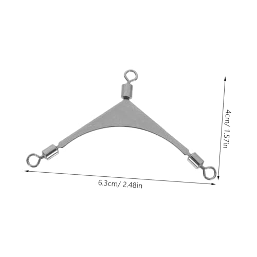 LIOOBO Sea Fishing Three-Prong Swivel Fishing Rigs Fishing Gear Bulk for Bass Cast Saltwater Tackle Connector - size: 6.30X4.00X0.20CM