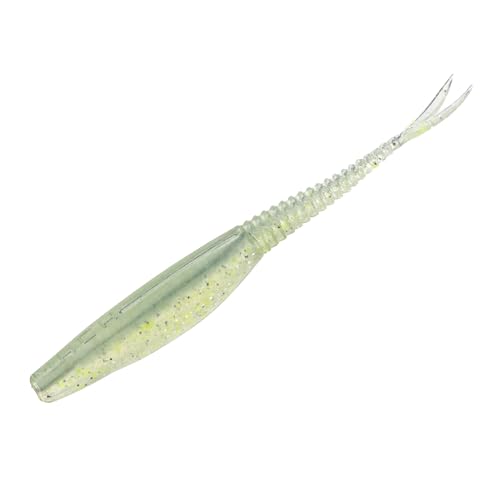 Strike King Mach Skooler Fishing Lure, Soft Plastic Jerkbait, Heavily Salted, Sleek Design, Erratic Action - color: Sexy Shad, size: 4"