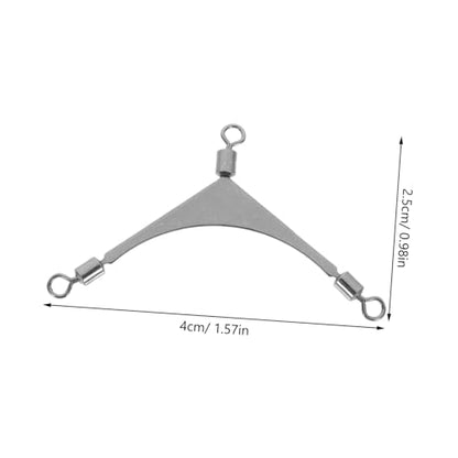 LIOOBO Sea Fishing Three-Prong Swivel Fishing Rigs Fishing Gear Bulk for Bass Cast Saltwater Tackle Connector - size: 4.00X2.50X0.20CM