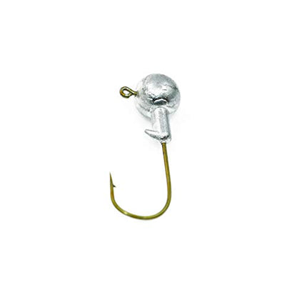 Unpainted Jig Heads,Ball Heads with Bronze Hook - size: 1/4 OZ 40 PCS