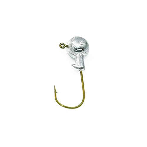 Unpainted Jig Heads,Ball Heads with Bronze Hook - size: 1/32 OZ 50 PCS