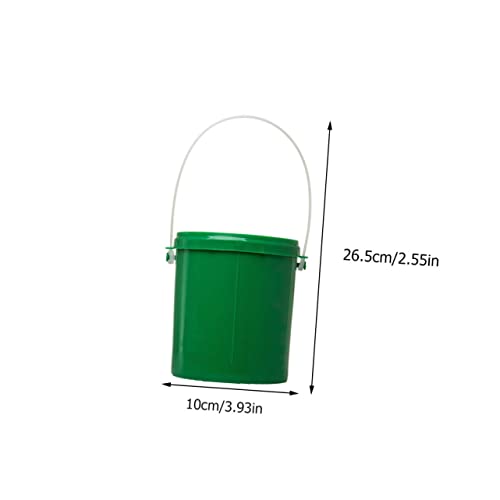 Fishing Bait Bucket 2pcs Worm Bucket Plastic Storage Box para Guardar Plastic Container Container with Lid Bucket Green Fishing Tool Live Lures Bucket