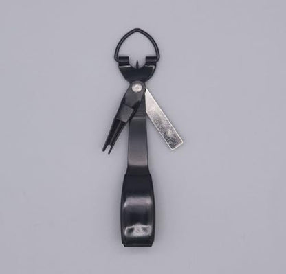 1Pc Fast Tie Nail Knotter Line Cutter Clipper Nipper Hook Fishing Tackle Gear Fishing Quick Knot Tool Sharpener Fly Tying Tool - color: black 1pc