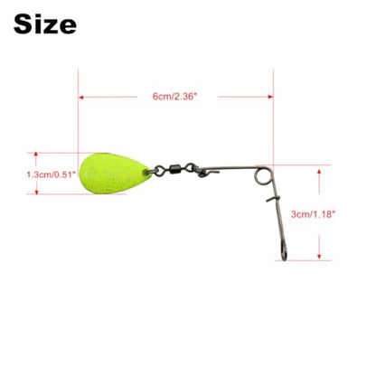 Fishing Spinner Blades Spinnerbait Smooth Nickel Spoons Rigs Fishing Spoons Lures Beetle Spins Pan Fish Bass Fishing Lures Accessories - color: Coated water-10pcs