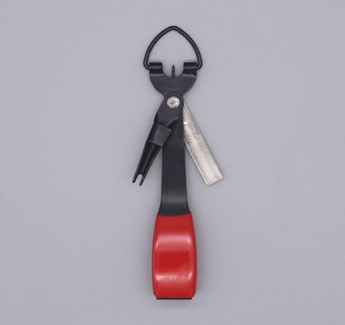 1Pc Fast Tie Nail Knotter Line Cutter Clipper Nipper Hook Fishing Tackle Gear Fishing Quick Knot Tool Sharpener Fly Tying Tool - color: red 1pc