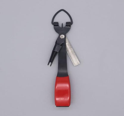 1Pc Fast Tie Nail Knotter Line Cutter Clipper Nipper Hook Fishing Tackle Gear Fishing Quick Knot Tool Sharpener Fly Tying Tool - color: red 1pc