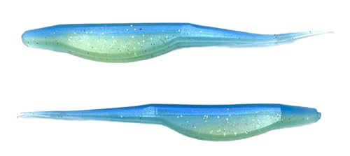 Phat Pak Baits - Drunkin Shad Zoom Super Fluke Style Soft Jerkbait 5" 20ct Soft Plastic Bass Fishing Lure - color: Ghost Gizzard Shad