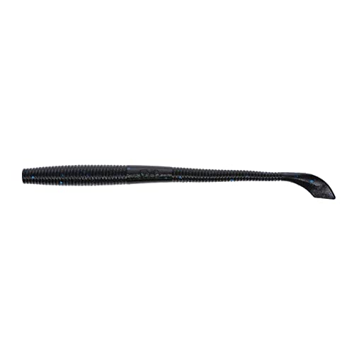 Gary Yamamoto 5" Kut Tail Worm - Realistic Easy-to-Use Soft Plastic Fishing Lure Baits - 10 Pack - style: Black With Large Blue