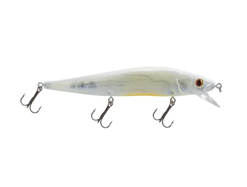 Luck E Strike STX Jerkbait, 4.5 Inch Suspending Hydrodynamic Fishing Lure, Made in The USA - color: French Pearl