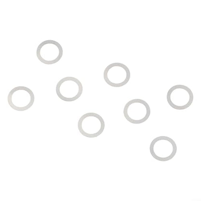 FABULETTA Fishing Reel Knob Gasket, M2.5 Locking Screw Set, Metal Adjustment Washers for Rocker Arm Handle Repair, 50pcs Silver Hardware Kit(6 * 0.1mm) - size: 6*0.1mm