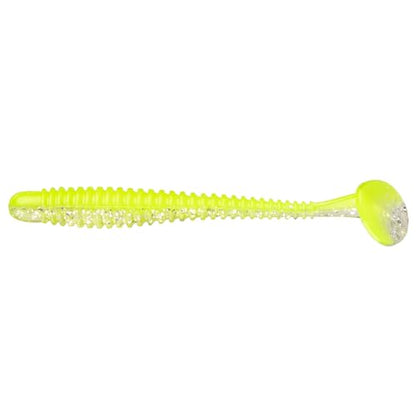 Strike King Rage Slim Swimmer Fishing Lure, Soft Plastic Swimbait, 4-Inches, 8-Pack - color: Silver Belly