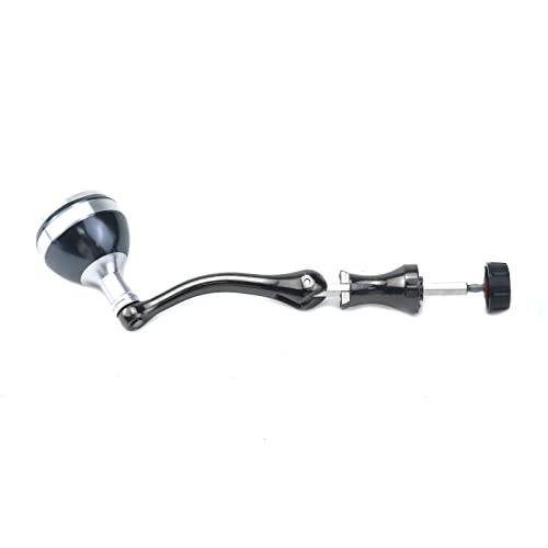 Crapyt Fishing Reel Handle Fishing Wheel Grasp Spinning Crank Handle Arm Grip Part Knob Tackle Wheel Ball Shake Rotary Knob - size: Medium, style: Silver