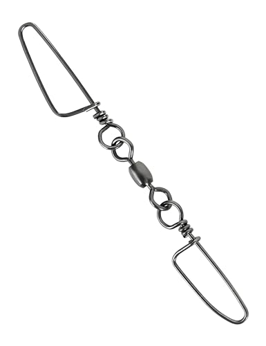 BLUEWING 10pcs Double Snap Swivels 75lbs, 135lbs, 200lbs, 300lbs Stainless Steel Coastlock Fishing Snap Swivel High Strength Saltwater Fishing Tackle Connector - size: 300lbs