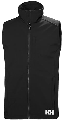 Helly-Hansen Paramount Softshell Vest - Men's Fleece Lined, Breathable, Water & Wind Resistant, Lightweight Hiking Outerwear - color: 990 Black, size: X-Large