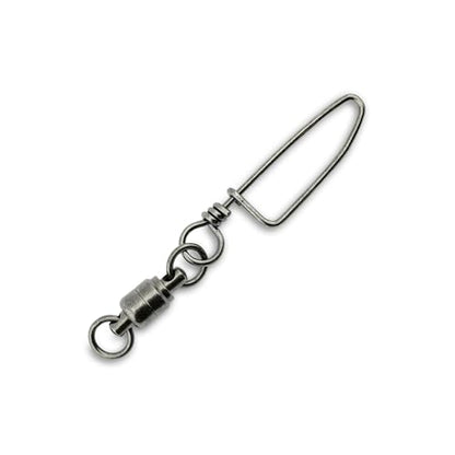 AFW Solid Brass Ball Bearing Snap Swivels with Welded Rings - Black Finish, Up to 450 lb Test Capacity, Patented Bullet Shaped Head for Reduced Water Resistance, Fluid Rotation - size: 50 pc, #4, 90 lb test