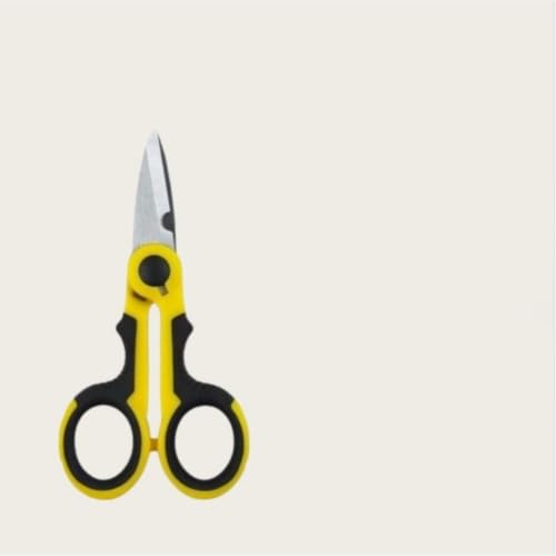 Fishing Scissors,3 in 1 Multi Tool Line Cutter,Stainless Steel Braided PE Line Scissors,Hook Sharpener for Fishing Tackle - color: Yellow