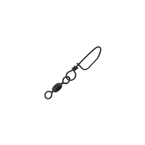 AFW Brass Coastlock Snap Swivels – Durable Fishing Gear with High-Strength Wire Snaps, Black Oxide Finish, Prevents Line Twisting & Kinking, Supports Up to 350 lb Test. - size: 24 pc, #10, 30 lb test