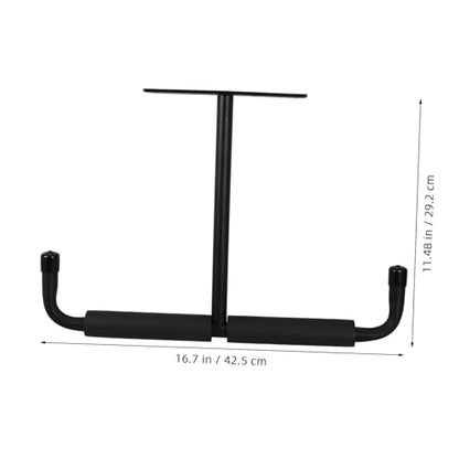 SOLUSTRE Garage Ceiling Storage Rack T-shaped Ceiling Hanging Rack Double Sided Hooks for Fishing Rods Bicycles Tools