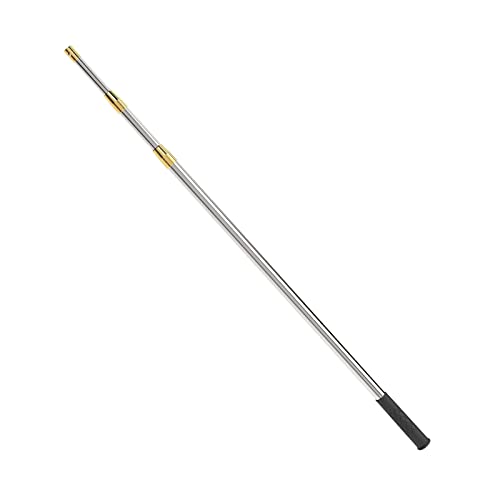 Cyfie Retractable Fishing Gaff, 4.8/6.6/7.8/9.4/16.4ft Telescopic Fishing Gaff with 8mm Screw, Capable for Fish Gig Spear Harpoon Hook, Ice and Saltwater Fishing Gaff Pole for Hunting Fish Frog Mole - color: 9.4 Feet Retractable Pole