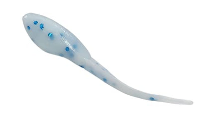 Small Fry 40 Pack (1.75 Inch) Crappie, Panfish, Bass and More - color: White Blue Glitter
