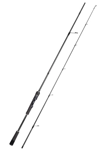 Jenseits Carbon Fiber Fishing Rod Series (6-12 Ft), Spinning & Casting Rods with Stainless Steel Ceramic Guides, Fast Action Fishing Pole for Bass, Trout, Walleye & Surf Fishing - size: 7'0"-Medium-Fast-Black, style: Spinning