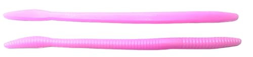 Phat Pak Baits - Slinky Worm Zoom Trick Worm Style Straight Tail Floating Worm Bass Fishing Lure 20ct 6.5" - color: Bubblegum